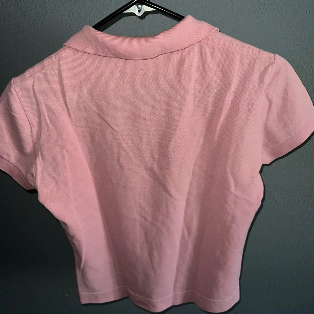 Lacoste Light Pink Polo Shirt with Embroidered Crocodile - Picture 3 of 3
